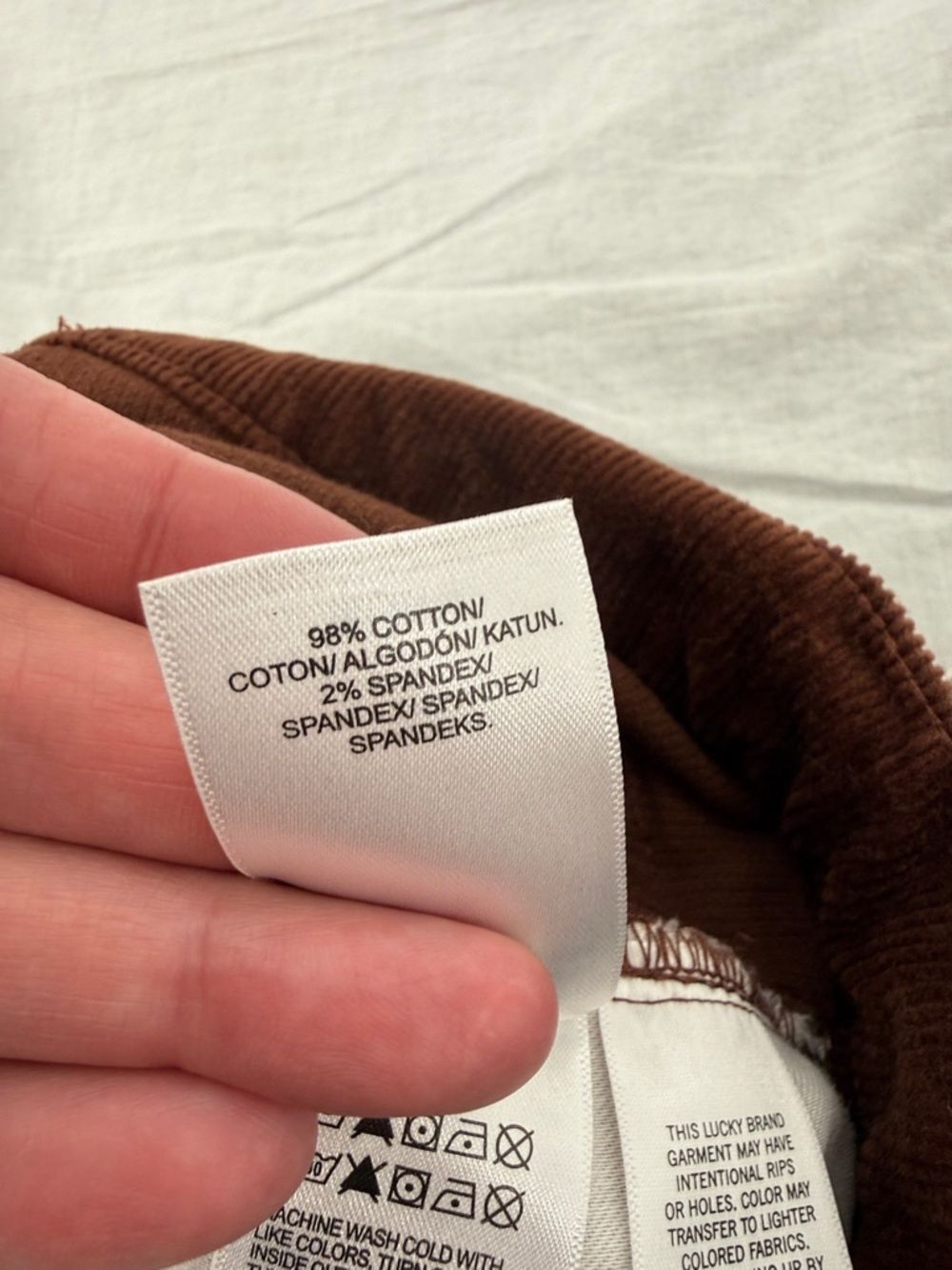 Lucky Brand Pants Wm 4 27 Brown Corduroy Sweet Mid Rise Bootcut - Picture 13 of 15